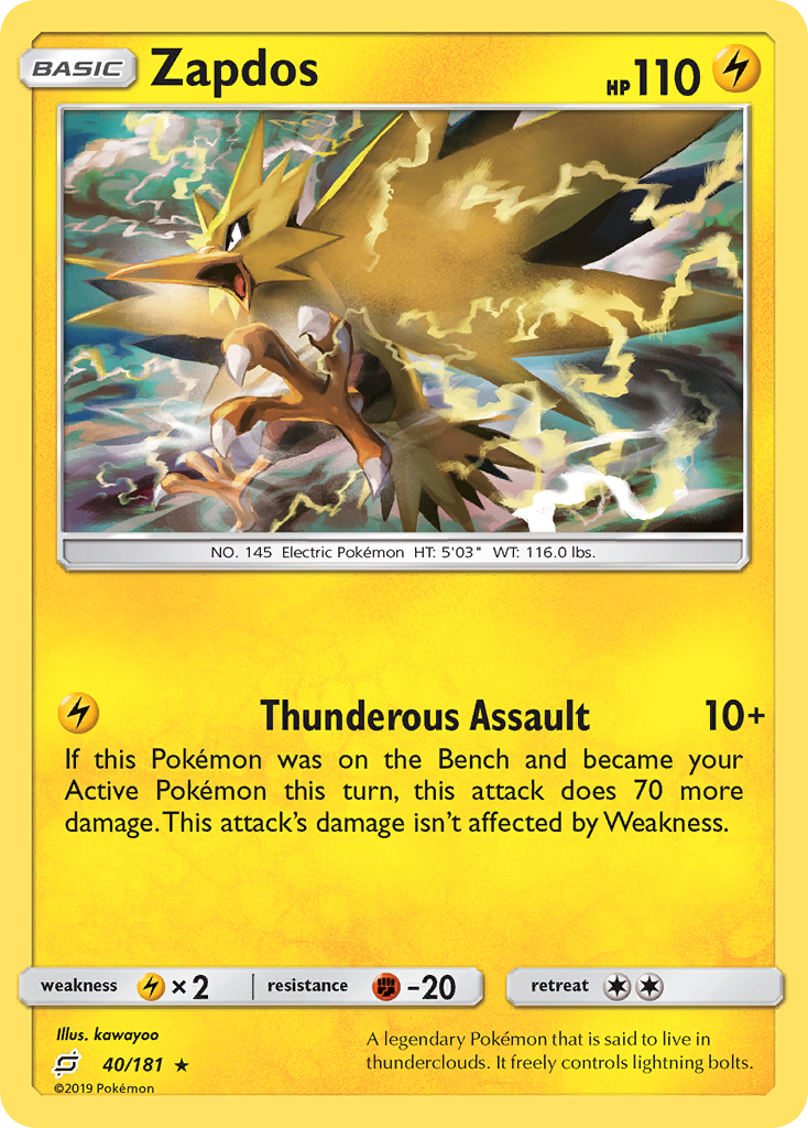 Zapdos (40/181) [Sun & Moon: Team Up] | Play N Trade Winnipeg