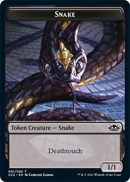 Snake // Zombie Double-sided Token [Commander Collection: Black Tokens] | Play N Trade Winnipeg