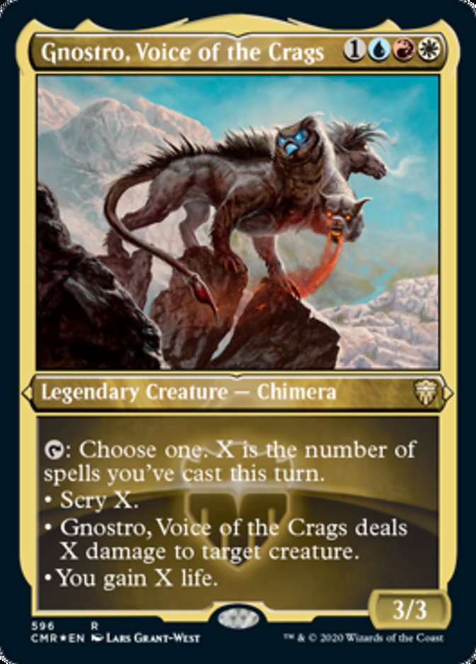 Gnostro, Voice of the Crags (Etched) [Commander Legends] | Play N Trade Winnipeg