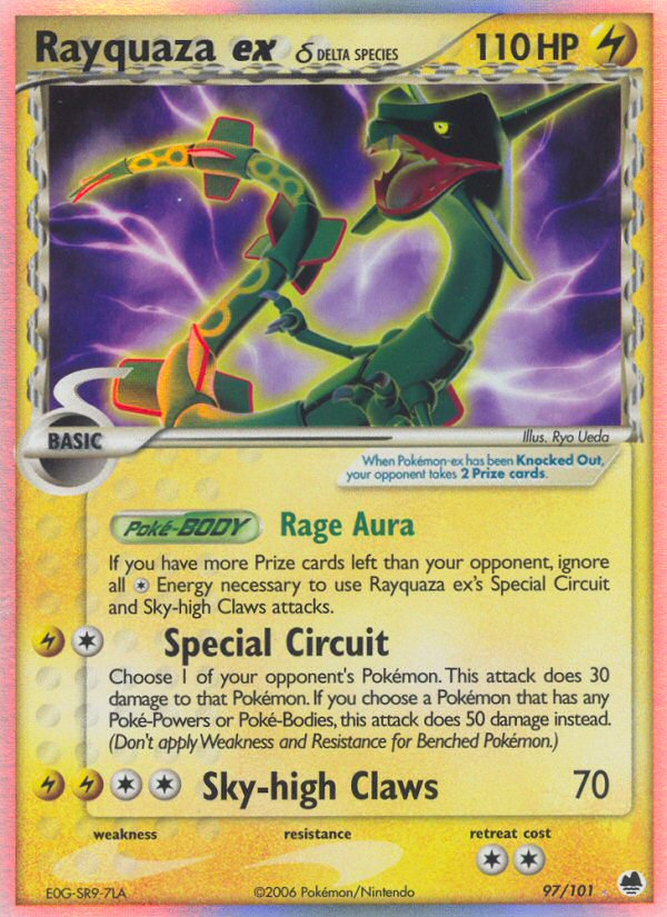 Rayquaza ex (97/101) (Delta Species) [EX: Dragon Frontiers] | Play N Trade Winnipeg