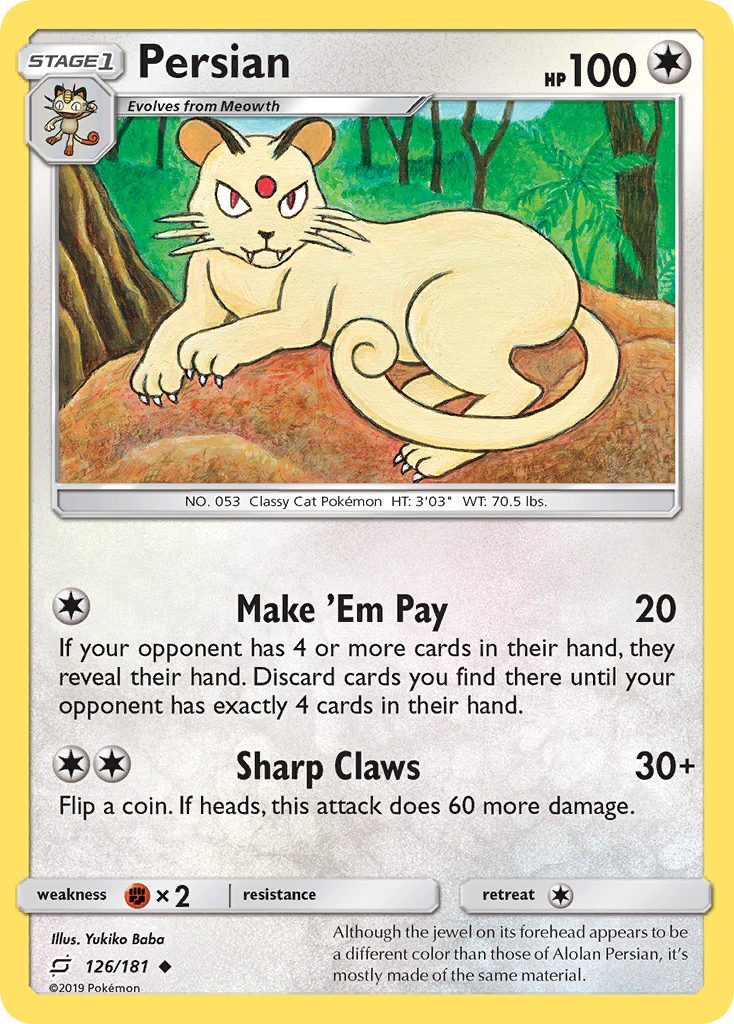 Persian (126/181) [Sun & Moon: Team Up] | Play N Trade Winnipeg