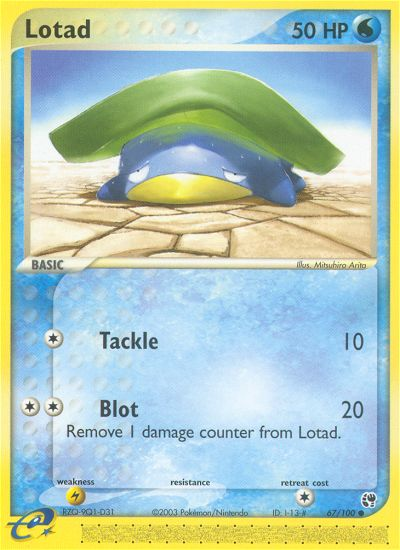 Lotad (67/100) [EX: Sandstorm] | Play N Trade Winnipeg