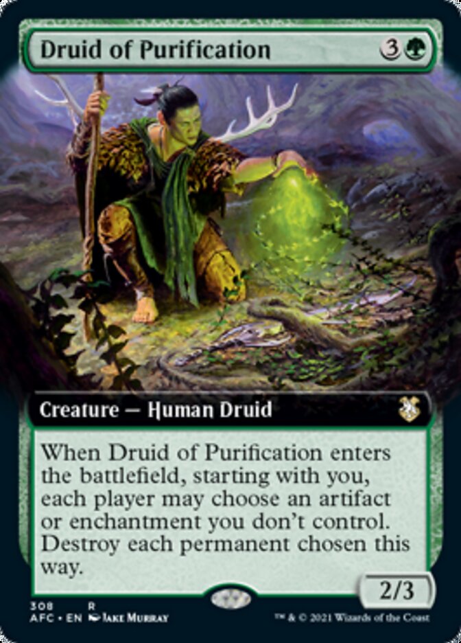 Druid of Purification (Extended) [Dungeons & Dragons: Adventures in the Forgotten Realms Commander] | Play N Trade Winnipeg