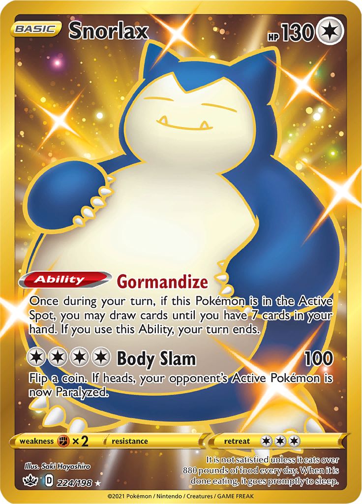 Snorlax (224/198) [Sword & Shield: Chilling Reign] | Play N Trade Winnipeg