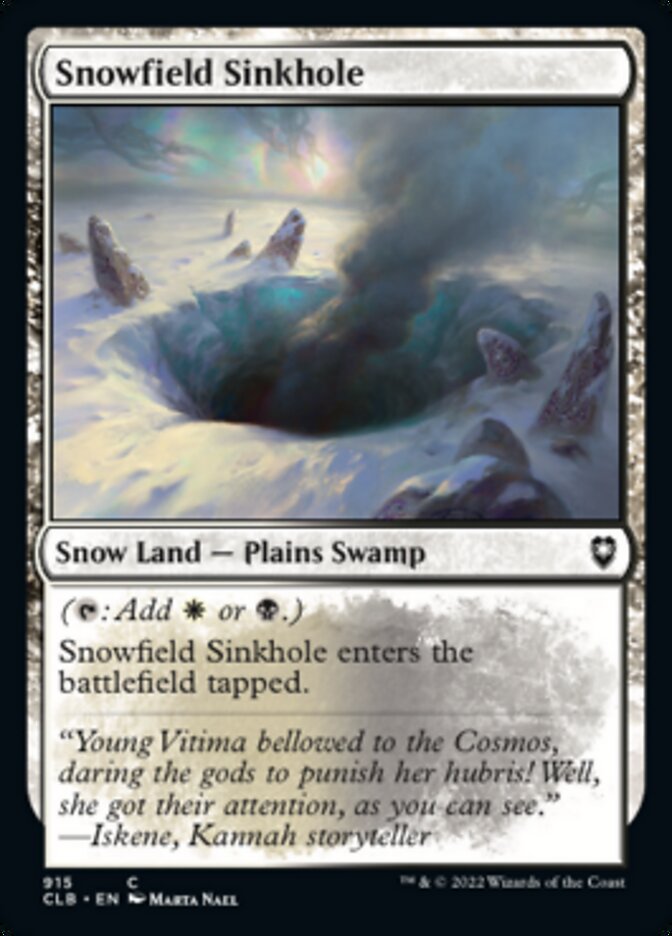 Snowfield Sinkhole [Commander Legends: Battle for Baldur's Gate] | Play N Trade Winnipeg