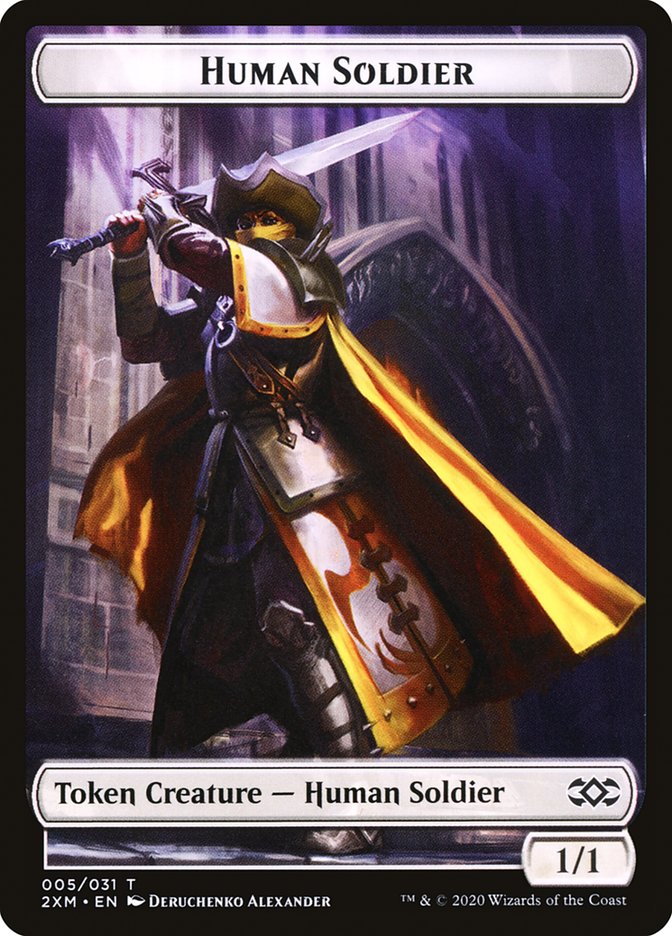 Human Soldier [Double Masters Tokens] | Play N Trade Winnipeg