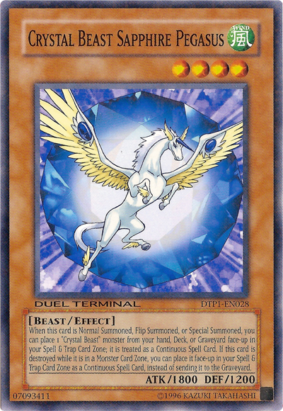 Crystal Beast Sapphire Pegasus [DTP1-EN028] Common | Play N Trade Winnipeg