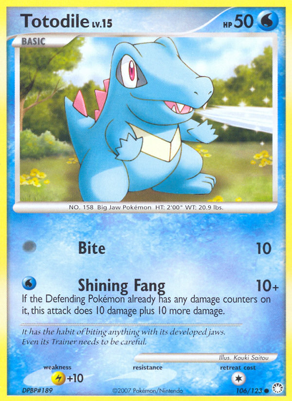 Totodile (106/123) [Diamond & Pearl: Mysterious Treasures] | Play N Trade Winnipeg