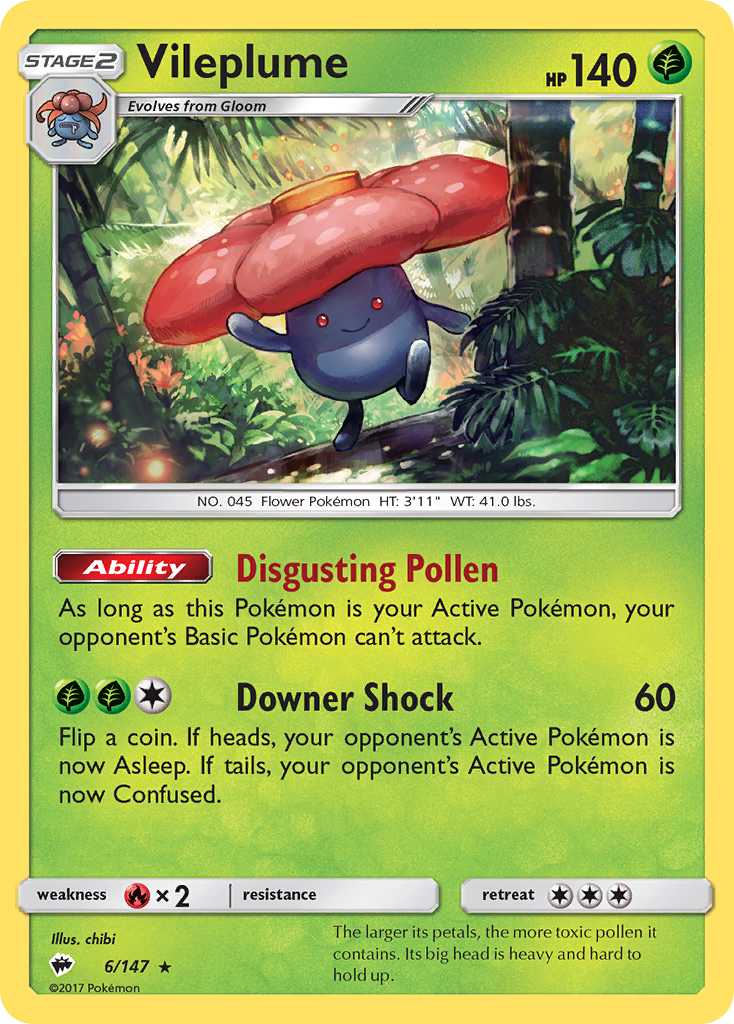 Vileplume (6/147) [Sun & Moon: Burning Shadows] | Play N Trade Winnipeg