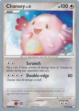 Chansey LV.31 (76/123) (Bliss Control - Paul Atanassov) [World Championships 2008] | Play N Trade Winnipeg