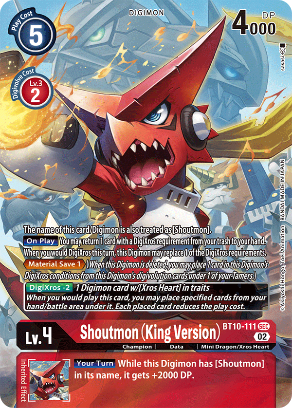 Shoutmon (King Version) [BT10-111] (Alternate Art) [Xros Encounter] | Play N Trade Winnipeg