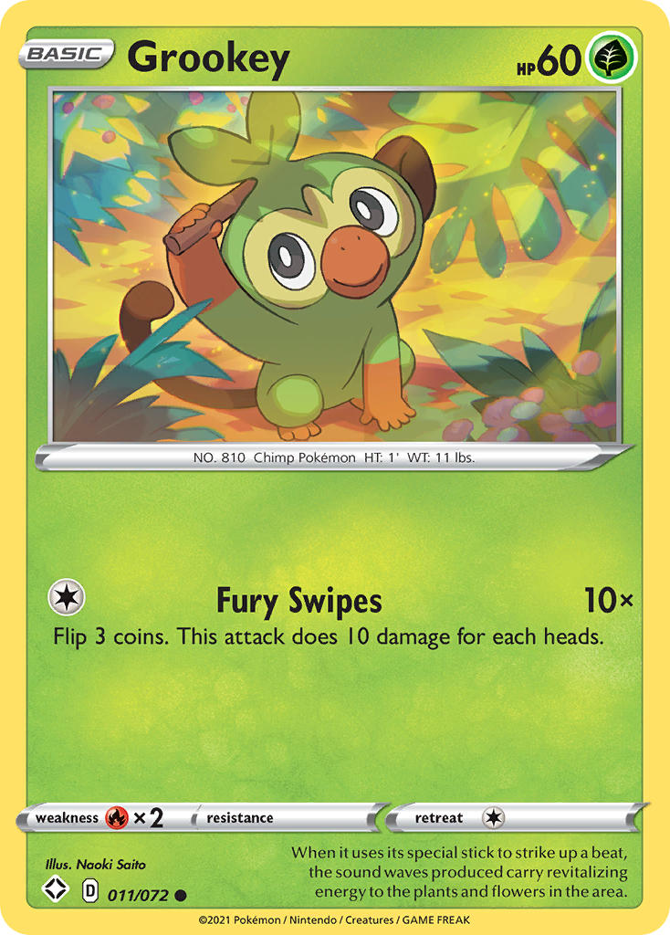 Grookey (011/072) [Sword & Shield: Shining Fates] | Play N Trade Winnipeg