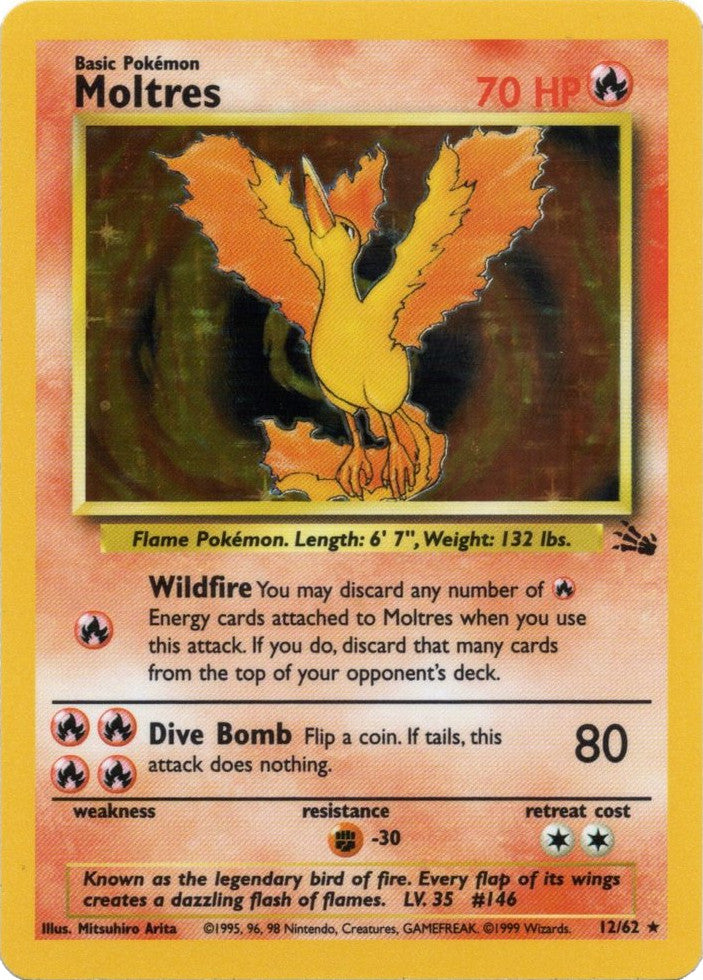 Moltres (12/62) [Fossil Unlimited] | Play N Trade Winnipeg