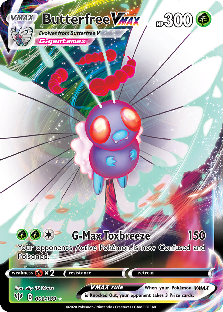 Butterfree VMAX (002/189) [Sword & Shield: Darkness Ablaze] | Play N Trade Winnipeg