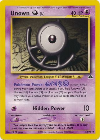 Unown [U] (51/75) [Neo Discovery Unlimited] | Play N Trade Winnipeg