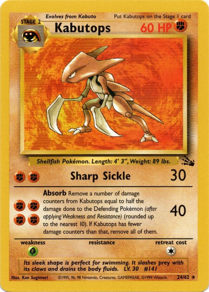 Kabutops (24/62) [Fossil Unlimited] | Play N Trade Winnipeg