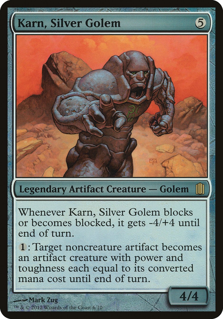 Karn, Silver Golem (Oversized) [Commander's Arsenal Oversized] | Play N Trade Winnipeg