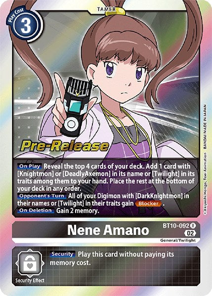 Nene Amano [BT10-092] [Xros Encounter Pre-Release Cards] | Play N Trade Winnipeg