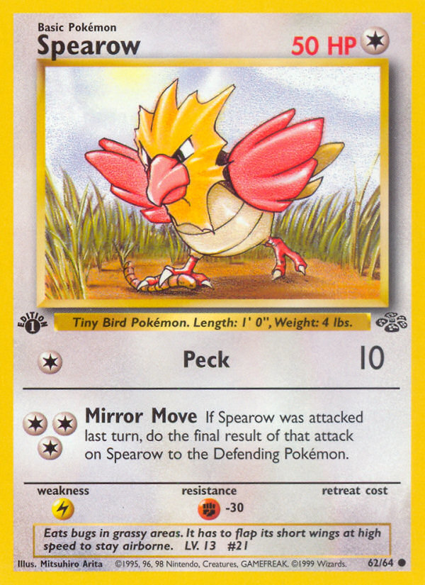 Spearow (62/64) [Jungle 1st Edition] | Play N Trade Winnipeg