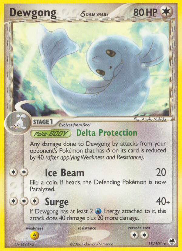 Dewgong (15/101) (Delta Species) [EX: Dragon Frontiers] | Play N Trade Winnipeg