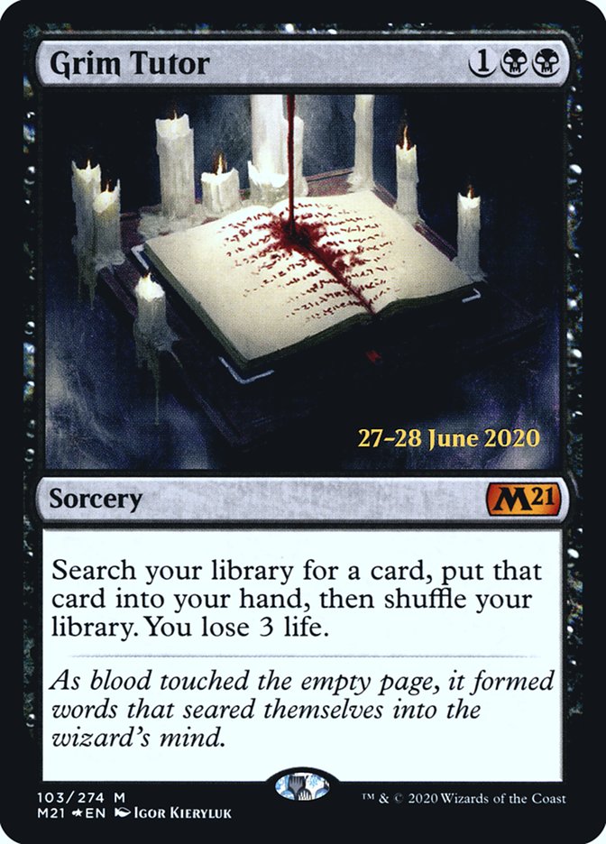 Grim Tutor  [Core Set 2021 Prerelease Promos] | Play N Trade Winnipeg