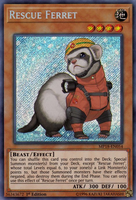 Rescue Ferret [MP18-EN054] Secret Rare | Play N Trade Winnipeg