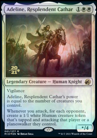 Adeline, Resplendent Cathar [Innistrad: Midnight Hunt Prerelease Promos] | Play N Trade Winnipeg