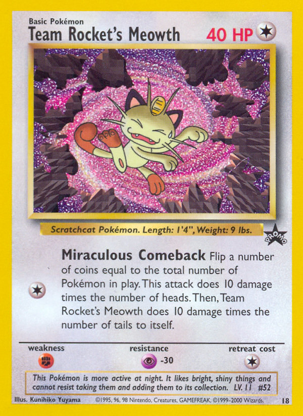 Team Rocket's Meowth (18) [Wizards of the Coast: Black Star Promos] | Play N Trade Winnipeg