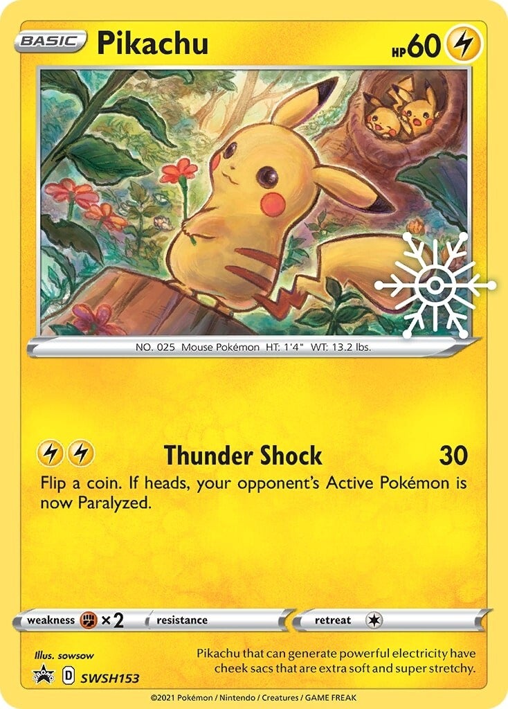 Pikachu (SWSH153) (Holiday Calendar) [Sword & Shield: Black Star Promos] | Play N Trade Winnipeg