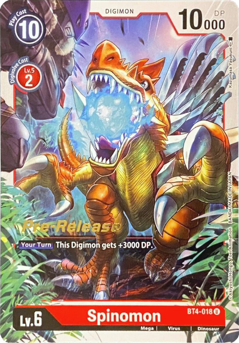 Spinomon [BT4-018] [Great Legend Pre-Release Promos] | Play N Trade Winnipeg