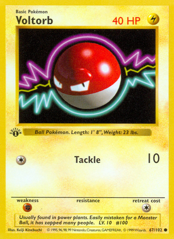 Voltorb (67/102) (Shadowless) [Base Set 1st Edition] | Play N Trade Winnipeg