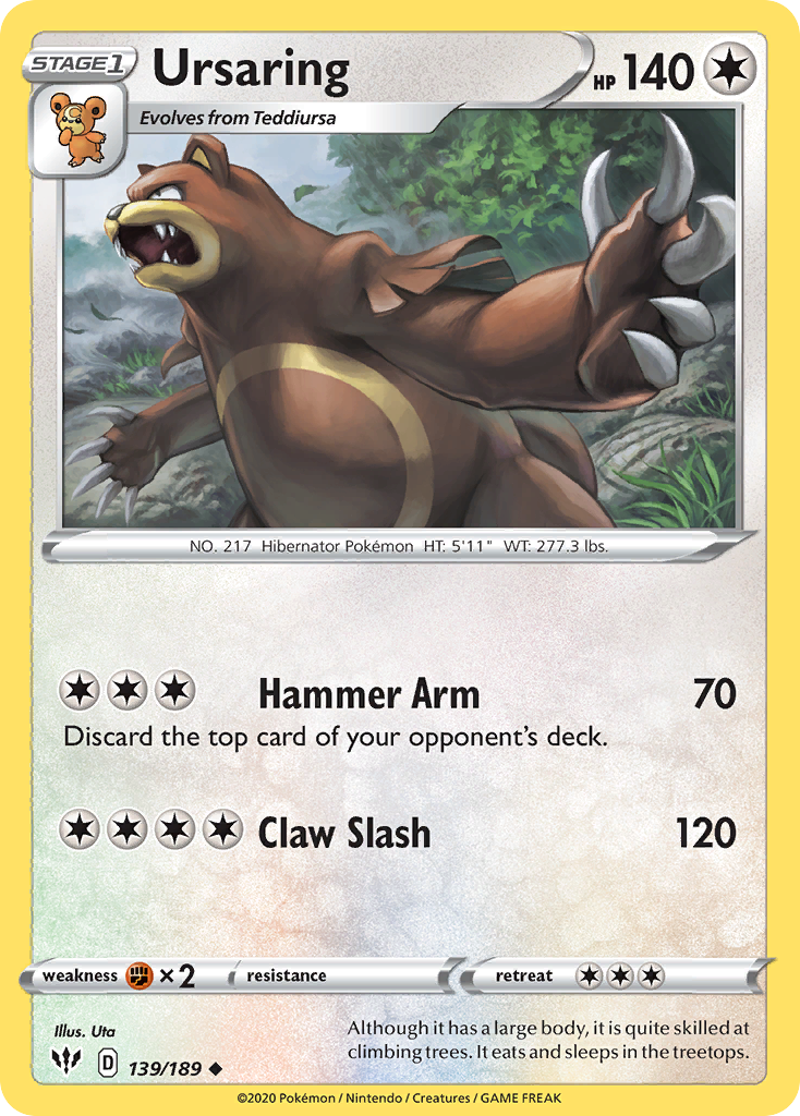 Ursaring (139/189) [Sword & Shield: Darkness Ablaze] | Play N Trade Winnipeg