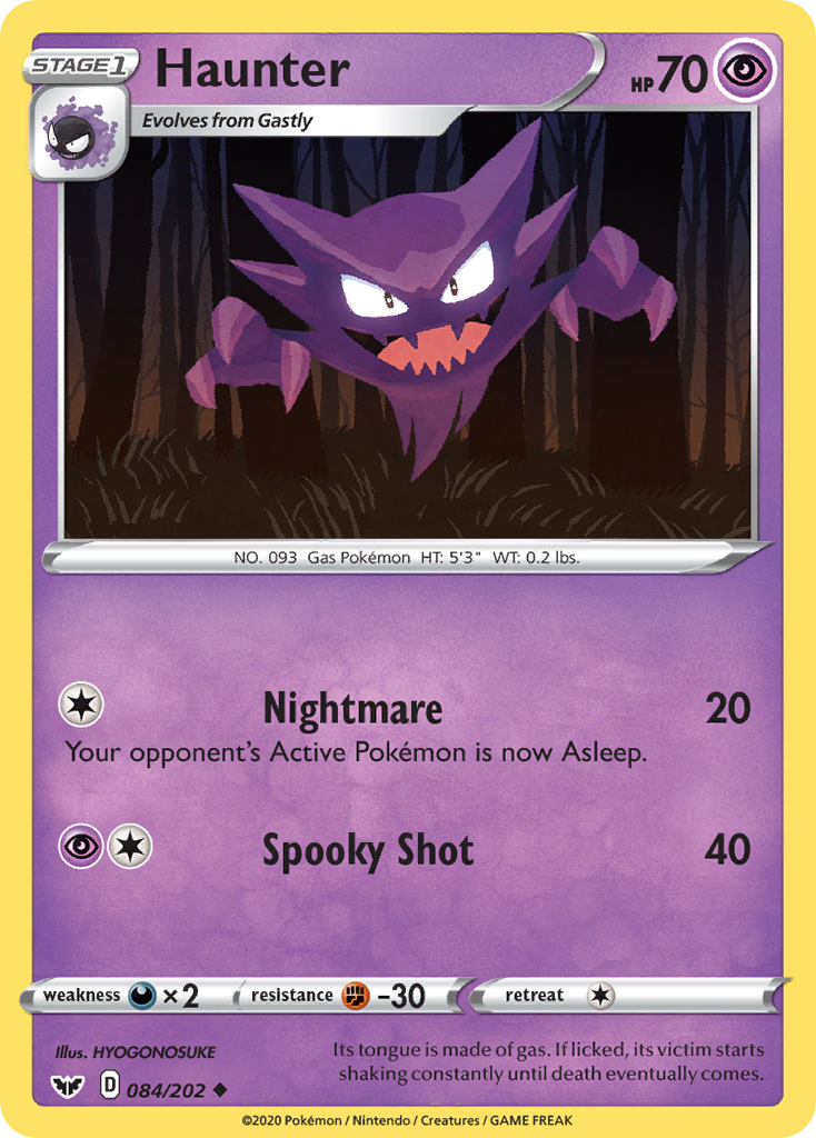 Haunter (084/202) [Sword & Shield: Base Set] | Play N Trade Winnipeg