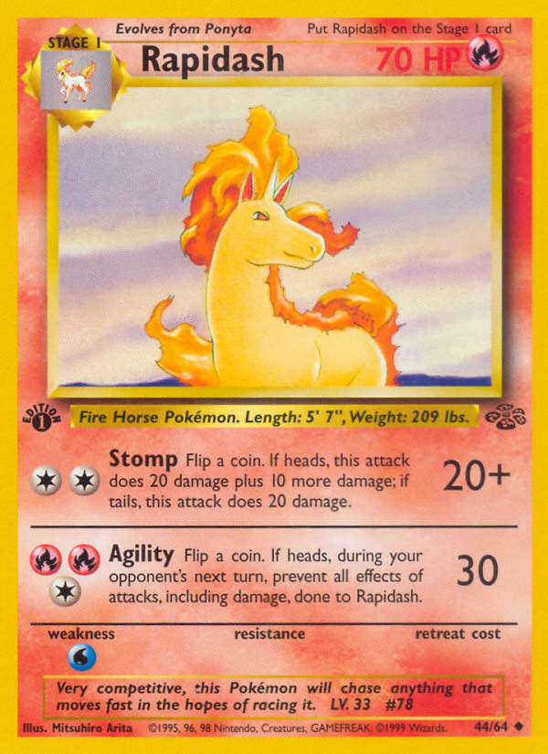 Rapidash (44/64) [Jungle 1st Edition] | Play N Trade Winnipeg