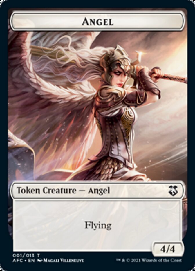 Angel // Saproling Double-sided Token [Dungeons & Dragons: Adventures in the Forgotten Realms Commander Tokens] | Play N Trade Winnipeg