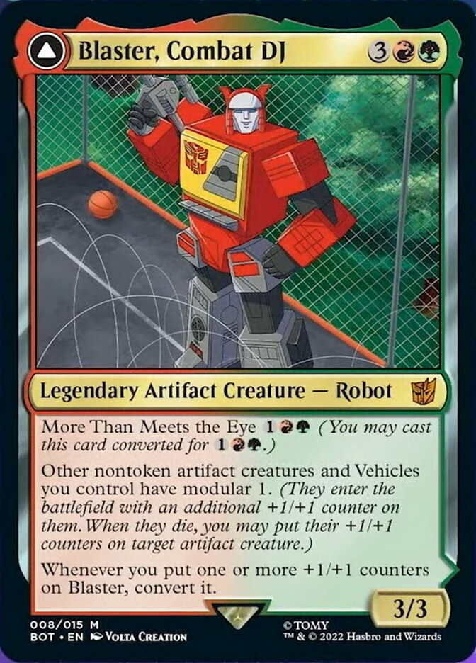 Blaster, Combat DJ // Blaster, Morale Booster [Universes Beyond: Transformers] | Play N Trade Winnipeg