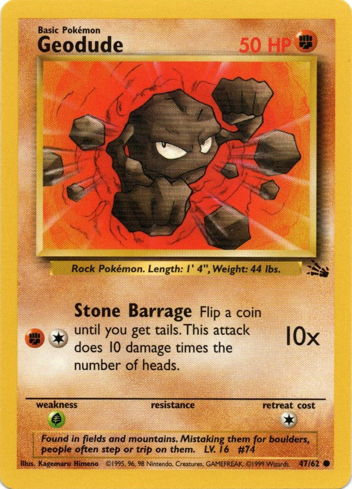 Geodude (47/62) [Fossil Unlimited] | Play N Trade Winnipeg