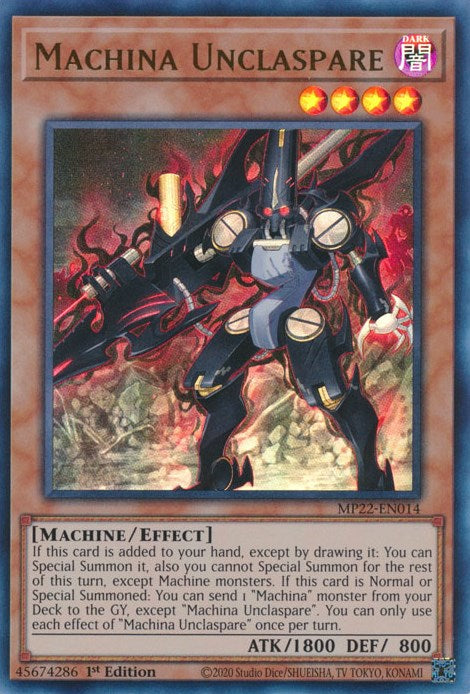 Machina Unclaspare [MP22-EN014] Ultra Rare | Play N Trade Winnipeg