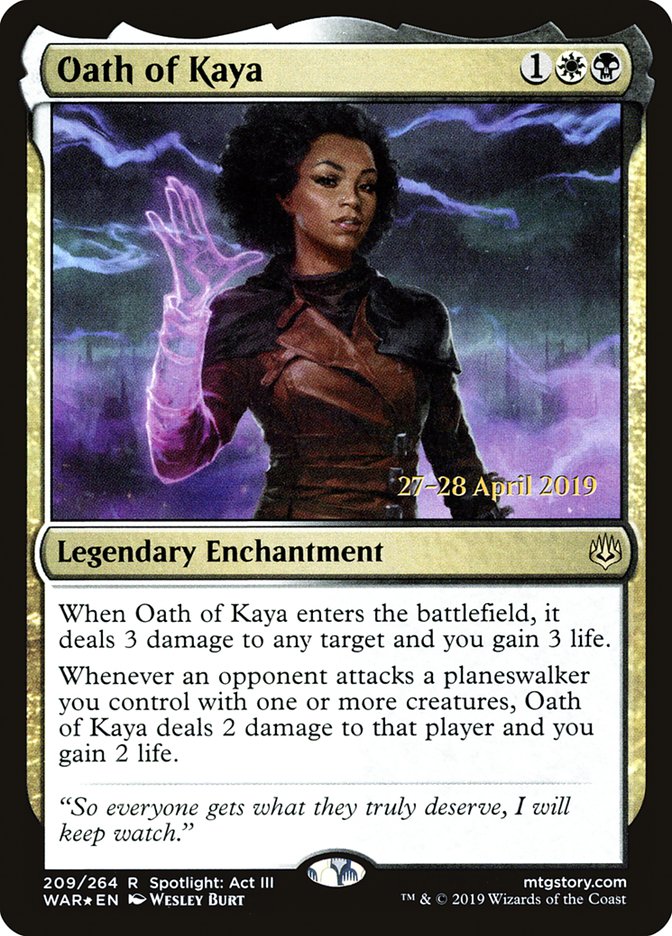 Oath of Kaya  [War of the Spark Prerelease Promos] | Play N Trade Winnipeg