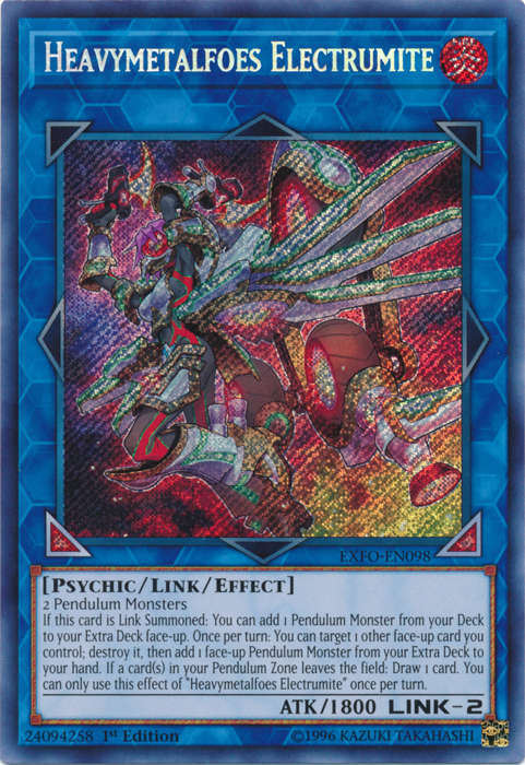 Heavymetalfoes Electrumite [EXFO-EN098] Secret Rare | Play N Trade Winnipeg