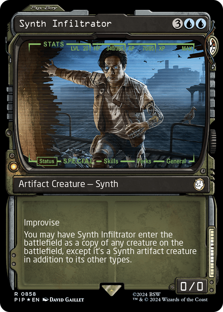 Synth Infiltrator (Showcase) (Surge Foil) [Fallout] | Play N Trade Winnipeg