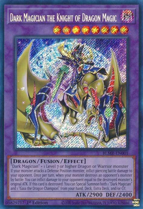 Dark Magician the Knight of Dragon Magic [BLMR-EN001] Secret Rare | Play N Trade Winnipeg