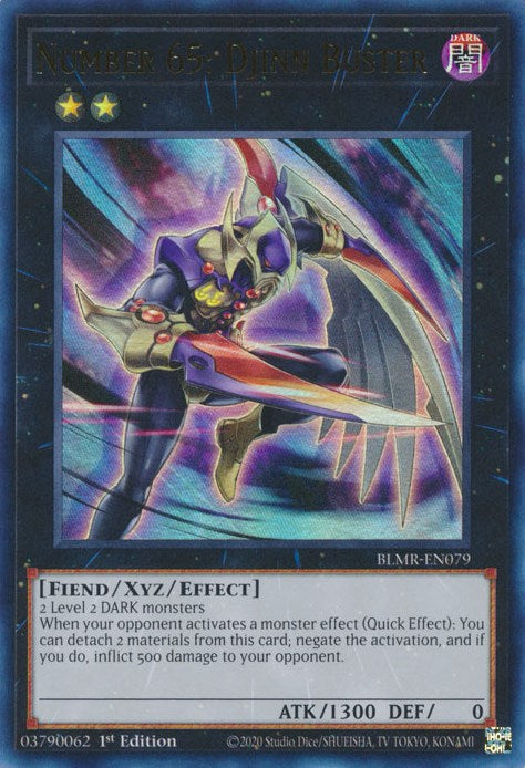 Number 65: Djinn Buster [BLMR-EN079] Ultra Rare | Play N Trade Winnipeg