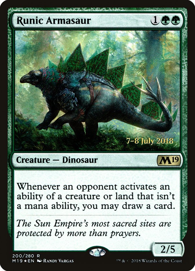 Runic Armasaur  [Core Set 2019 Prerelease Promos] | Play N Trade Winnipeg