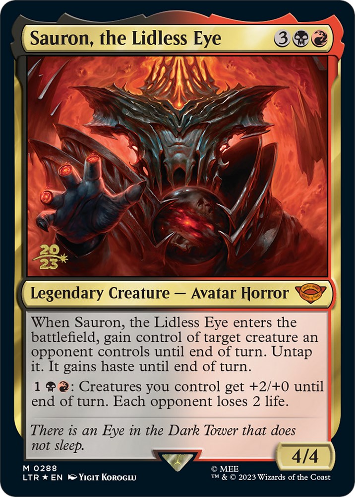 Sauron, the Lidless Eye [The Lord of the Rings: Tales of Middle-Earth Prerelease Promos] | Play N Trade Winnipeg