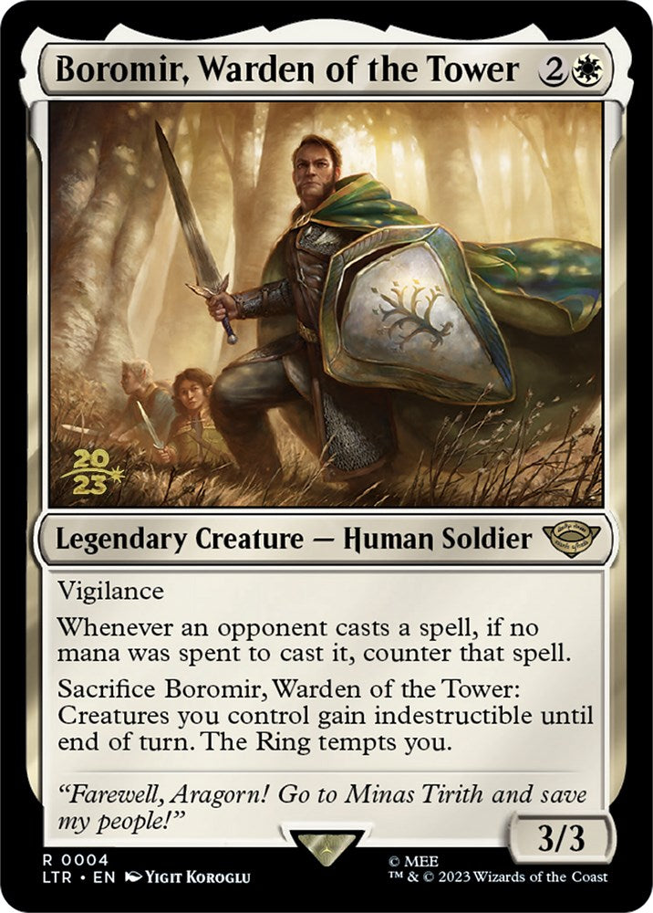 Boromir, Warden of the Tower [The Lord of the Rings: Tales of Middle-Earth Prerelease Promos] | Play N Trade Winnipeg