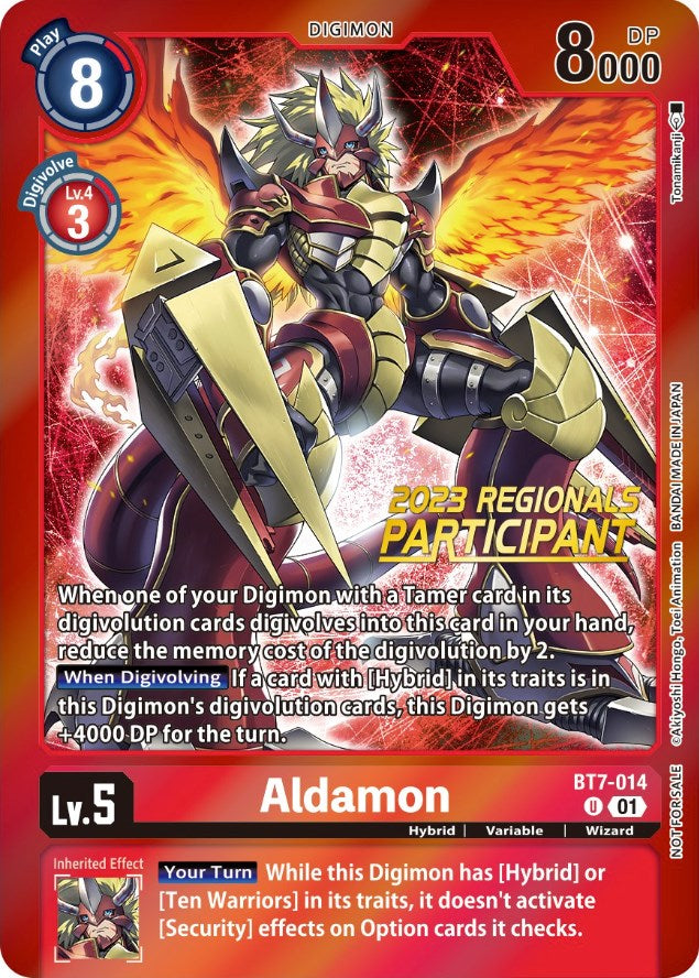 Aldamon [BT7-014] (2023 Regionals Participant) [Next Adventure Promos] | Play N Trade Winnipeg