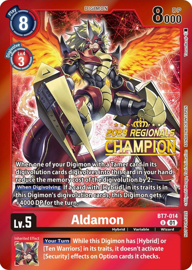 Aldamon [BT7-014] (2023 Regionals Champion) [Next Adventure Promos] | Play N Trade Winnipeg