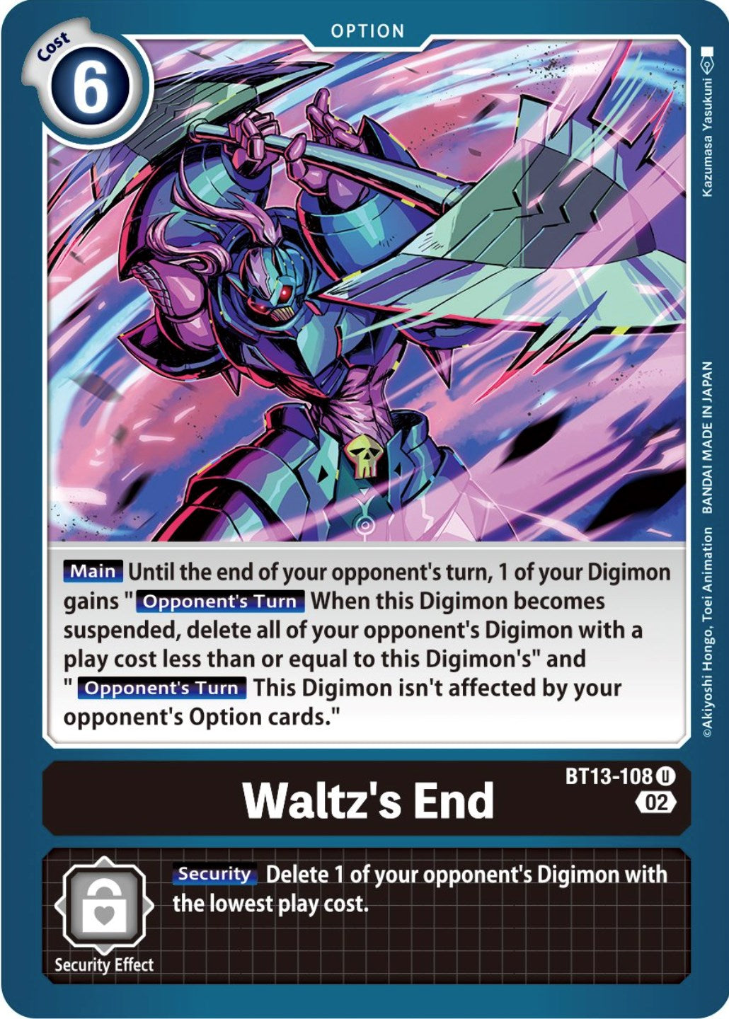 Waltz's End [BT13-108] [Versus Royal Knights Booster] | Play N Trade Winnipeg