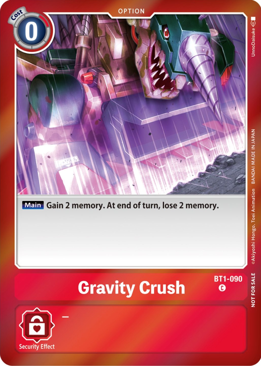 Gravity Crush [BT1-090] (Event Pack 5) [Release Special Booster Promos] | Play N Trade Winnipeg